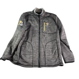New Orleans Saints Mens 3XL Full Zip Jacket Lined Gray NFL Fleece Big/Tall